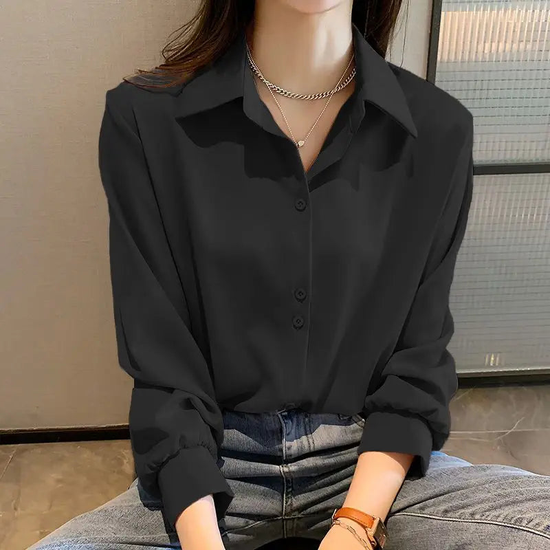 Black Chiffon Blouse